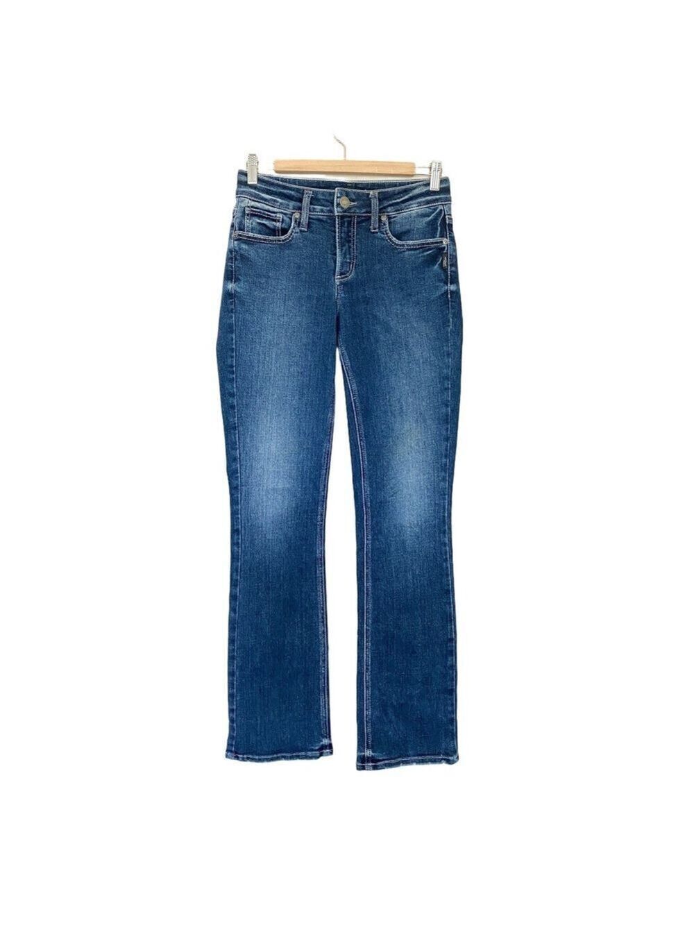 Silver Elyse Slim Boot Jeans Mid Rise Dark Wash Women's 26x33